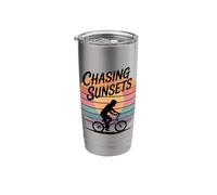 Chasing Sunsets Cycling Adventure Stainless Steel Insulated Tumbler