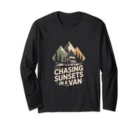 Chasing Sunsets in A Van Camper Road Trip Long Sleeve T-Shirt