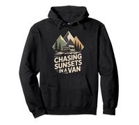 Chasing Sunsets In A Van Camper Road Trip Pullover Hoodie