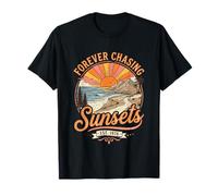Chasing Sunsets Sunset Beach Surfer Vacation Beach Vibe T-Shirt