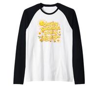 Chasing Sunshine Trusting His Design Christian Daisy Summer Raglan Baseball Tee