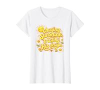 Chasing Sunshine Trusting His Design Christian Daisy Summer Value Graphic T-Shirt, Women, White, XL