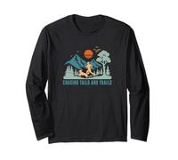 Chasing Tails And Trails, Trail Running with Dog Long Sleeve T-Shirt