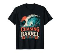 Chasing The Barrel Teahupo'o Tahiti Big Wave Surfing T-Shirt