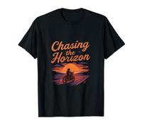 Chasing the Horizon Motorcycle Sunset Open Road Graphic T-Shirt