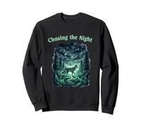 Chasing the Night Woodland Wildlife Nature Sweatshirt