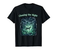 Chasing the Night Woodland Wildlife Nature Value Graphic T-Shirt