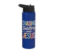 Chasing Toddlers and Jesus Stainless Steel Insulated Water Bottle