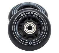 Chasma Skates Flux 2 76mm RipStik Wheels 85A for Ripsurf Caster Board, RipStik Wave Board, or Crazy Cart Wheels Replacement, 2 Pack with Bearings