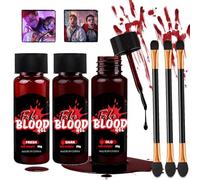 CHASPA Halloween Fake Blood Kit - 3pc 20g Realistic Washable sfx Blood(dark+fresh+old) - Fake Blood for Halloween Face Paint, clothes, zombie, vampire, cosplay makeup.