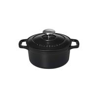 Chasseur 10cm Round Casserole Matt Black Chasseur Black