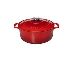 Chasseur 11832458 Round Casserole, Chilli Red, 24 cm, 3.8 Litre