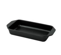 Chasseur Cast Iron Rectangular Dish, 26Cm - Matt Black