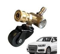 Chassis Cleaning Swivel Wheel Adapter, 6.35 mm Quick Coupling Rust Resistant Cleaning Wheel for Underbody Pressure Washers, for Professionals, Owners, DIY, Home, Garage