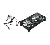Chassis Cooling Fan with 3000 RPM USB Powered and Adjustable for Routers and More (12cm 2 Fan)