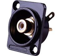 Chassis Mount Phono Socket Compatible with D Series Holes. Fixings Screws Supplied. (Black and White)