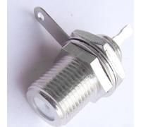 Chassis Panel Mounted F Type Female Soldering Connector Adapter, 15pcs, Metal