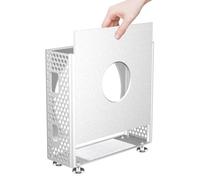 Chassis Stand for Mac Mini M4, Aluminum Alloy Hollow Desktop Bracket Impact Proof, Portable Chassis Holder with Handles, Enhanced Heat Dissipation (Silver)