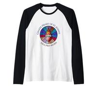 Chaste Heart of St. Joseph Ora Pro Nobis Raglan Baseball Tee