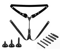 Chastity Belt, Chastity Device Elastic Band,Anti-Fall Chastity Cage Auxiliary, Men's Chastity Cage Auxiliary Belt, Adjustable Rope Belts, for Men Adult Game Sex Toys (Black-Set)