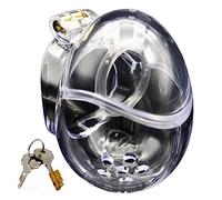 Chastity Belt for Men, Full Bondage Penis Cage Extreme Cb6000 Egg Type Chastity Cage Pc Transparent Chastity Cage Cook Cage Chastity Cage SM Fetish Sex Toys for Men(Dornenlos,48mm)
