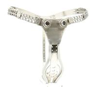 Chastity Belt Lock and Key Women Female Chastity Underwear Panties,white-87-122cm