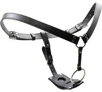Chastity Belt Strap-On Harness Realistic Straps PU Leather Relaxing Waist Pants Bondage Strap Dildo Harness Adjustable Belt Lesbian Double Dildo Straps Trousers for Butt Plug and Dildo
