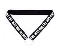 Chastity Belts Bondage Men's Chastity Cage Training Supplies Auxiliary Belt Elastic Anti-Falling Adult Sex Toys (A & Black with Words)