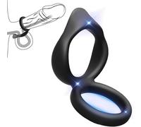 Chastity Cage Delay Penis Rings Male Dick Ere-ction Stretcher Extender 2 Cock Rings Sex Toys for Men Double Cock Ring BDSM Toys