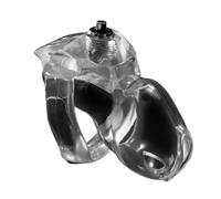 Chastity Cage Device Male Cock Cage Kit Trainer 4 Sizes Penis Ring Chastity Penis Lock Bondage Belt Fetish Sex Toys for Man Gay White-S 45Mm