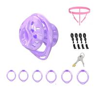 Chastity Cage Devices Lightweight Cock Cage Penis Bondage for Men Sex Toys Chasity Lock SM Inverted Invisible Use with 6 Cock Rings and Elasticity Belt Accessories(ZZ,M)