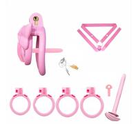 Chastity Cage Devices Lightweight for Men Sex Toys Fetish Restraint SM Inverted Invisible Use with 4 Cock Rings to Prevent Erection
