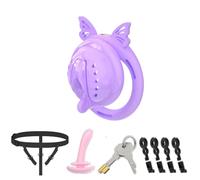 Chastity Cage Devices Lightweight Silicone Cock Cage Penis Bondage for Men Sex Toys Chasity Lock SM Inverted Invisible Use with 4 Cock Rings,Elasticity Belt Urethral Sound Catheter Plug Accessories