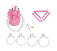 Chastity Cage Lock Plastic for Men, Cock Device Lightweight, Male BDSM Bondage Couples Intimate Play Accessory Belt Resin