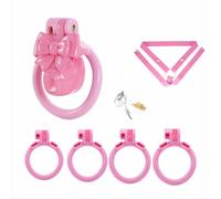 Chastity Cage Lock Plastic for Men, Cock Device Lightweight, Male BDSM Bondage Couples Intimate Play Accessory Belt Resin