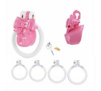 Chastity Cage Lock Plastic for Men, Cock Device Lightweight, Male BDSM Bondage Couples Intimate Play Accessory Belt Resin