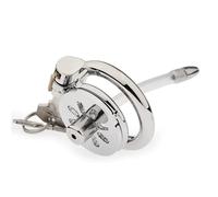Chastity Cage Lock Sissy with Urethral Erotic Urethral Lock Flate Cock Ring Metal Breathable Penis BDSM Bondage Metal Chastity Cage for Men Adult Game Soft Tube 55Mm