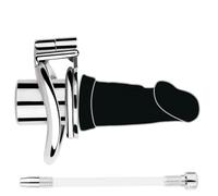 Chastity Cage Male Cock Cage Device Sex Toys for Man Metal Breathable Penis Exercise Cage Chastity Cage Penis Cage Multifunctional Chastity Devices with Catheter with Penis Plug 45Mm S