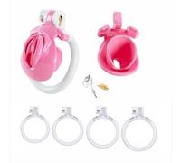 Chastity Cage Plastic for Men, Cock Lock Lightweight Device, Male BDSM Bondage Couples Intimate Play Accessory Belt Resin