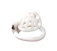 Chastity Cage Set with 4 Active Sizes Rings 3D Small Lightweight Chastity Device Cock Cage for Men Hollow Ventilation Penis Lock Adult Sex Toys SM Bondage for Man Couple (White,S-26mm)