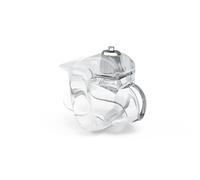 Chastity Cgae Chastity Device Vertical Invisible Lock Cock Cage for Men with Rings & Keys Adult Sex Toys for Male Penis Exercise and Abstinence Nub (Clear,1.77"Ring(45mm))