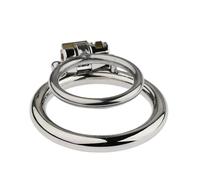 Chastity Cock Cage Base Ring Stainless Steel Penis Ring Erotic Slave Bondage Accessory for Male Chastity Device Penisring(45mm-A)