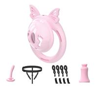 Chastity Device Cock Cage Lightweight Invisible Lock Chastity Cage for Men with 4 Silicone Active Rings & 2 Keys,Urinary Catheter Adult BDSM Sex Toys for Male Penis Exercise Bondage