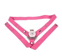 Chastity Device Metal Arc Ringchastity Cage Invisible Lock Cock Cage with Three-Way Chastity Belt Penis Cage Flat Cage Sex Chastity Cage for Male (Pink Belt -45Mm)