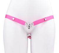 Chastity Devices Clip with Auxiliary Strap Flat Negative Chastity Belt Locked Cock Cage Adult Penis SM Bondage Sissy Sex Toys for Men & Gay (Pink 3233)