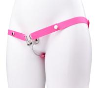 Chastity Devices Clip with Auxiliary Strap Flat Negative Chastity Belt Locked Cock Cage Adult Penis SM Bondage Sissy Sex Toys for Men & Gay (Pink 3234)