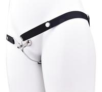 Chastity Devices Clip with Auxiliary Strap Flat Negative Chastity Belt Locked Cock Cage Adult Penis SM Bondage Sissy Sex Toys for Men & Gay (Black 3233)