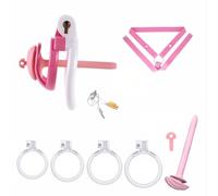 Chastity Lock Chastity Cage Penis Bondage Devices Lightweight for Men with 4 Cock Rings Inverted Invisible Beginners to Prevent Erection for Male