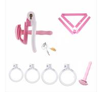 Chastity Lock Chastity Cage Penis Bondage Devices Lightweight for Men with 4 Cock Rings Inverted Invisible Beginners to Prevent Erection for Male