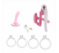 Chastity Lock Chastity Cage Penis Bondage Devices Lightweight for Men with 4 Cock Rings Inverted Invisible Beginners to Prevent Erection for Male